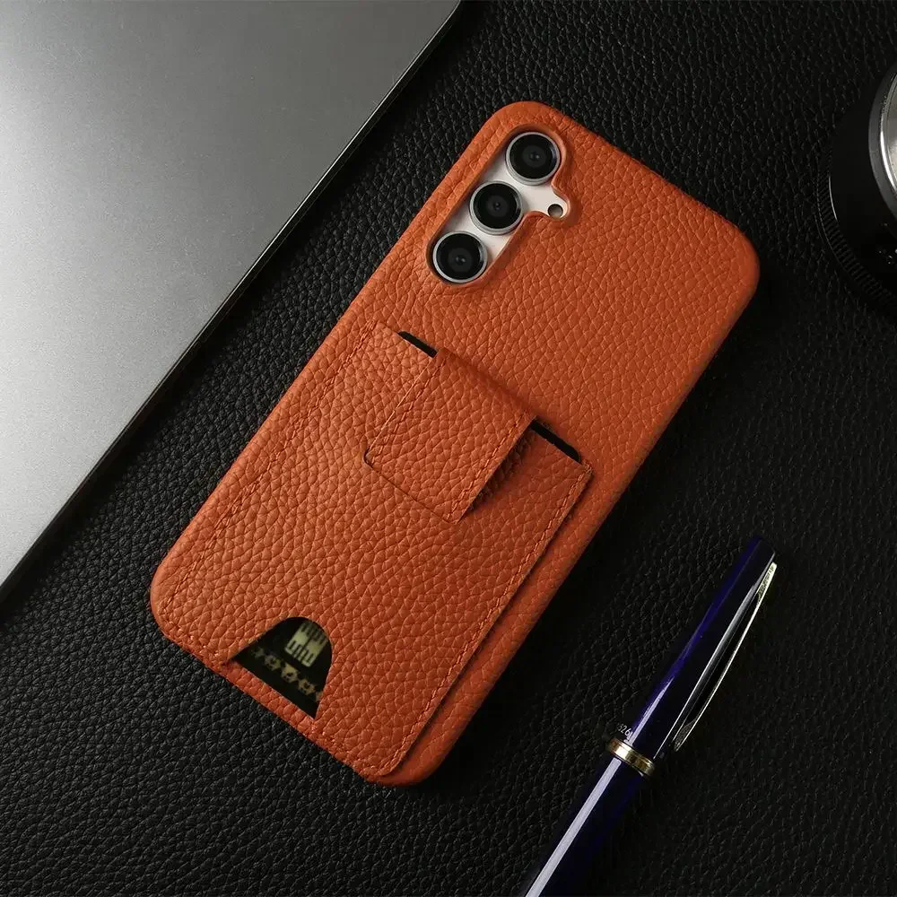 Premium Genuine Leather Card Holder Phone Case Cover