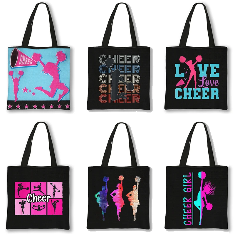 

Gymnastics Art Printing Shopping Bag Women Handbag Cute Girls Canvas Shoulder Bags for Travel Ladies Tote Beach Shopper Bag Gift