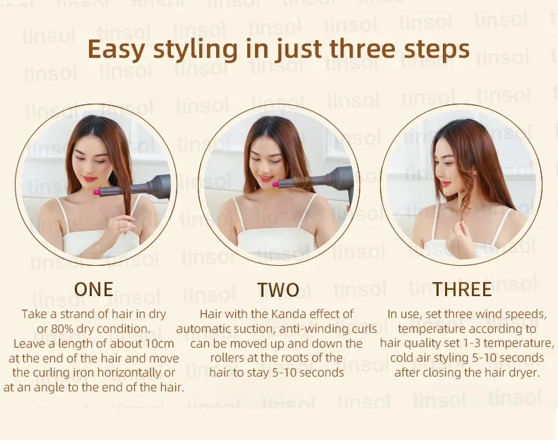 Description Picture 6 of itemHair Dryer Curling Attachment 40mm Automatic Curling Nozzle For Dyson Supersonic Hair Dryer Accessories Air Styler Cylinder Comb