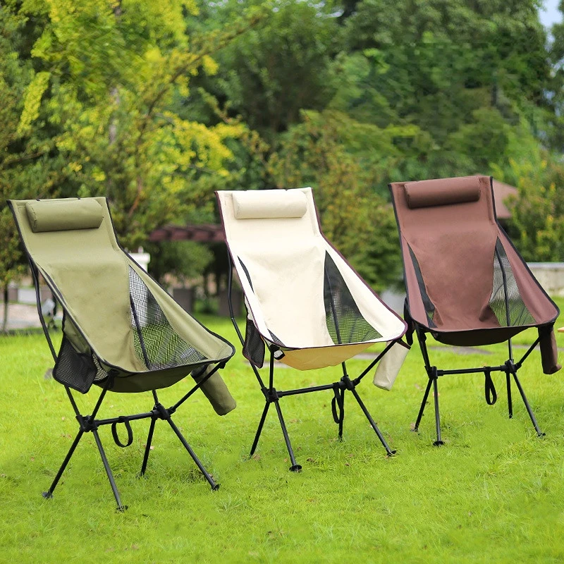 Detachable Portable Folding Moon Chair Outdoor Camping Chairs Beach
