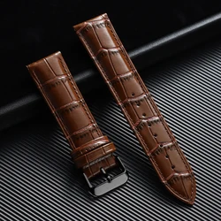 Universal Genuine Leather Wristband for Watches - Premium Sports Accessory (Dark Brown)