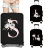 Thick Elastic Luggage Protective Cover Dust Cover Anti-Scratch Suitcase Covers Zipper Suit for 18-32 Inch Bag Pink Flower Series 1