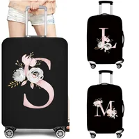 Thick Elastic Luggage Protective Cover Dust Cover Anti-Scratch Suitcase Covers Zipper Suit for 18-32 Inch Bag Pink Flower Series 1