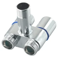 Triangle Valve Angle Valve 1 In Two Out Double Control Faucet Toilet Triangle Valve Alloy Material For Kitchen 2