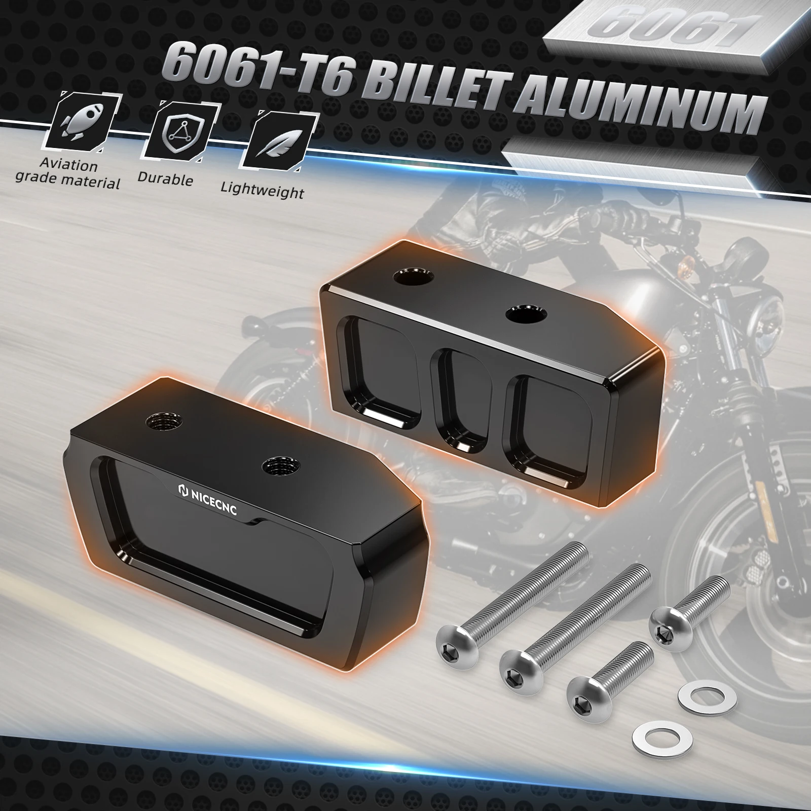 Für 2003-2019 Harley Sportster 1200 883 72 48 Forty Eight Seventy Two Roadster Iron 1200 Iron 883 Kickstand Lift Blöcke 1 "2" – Detail 7