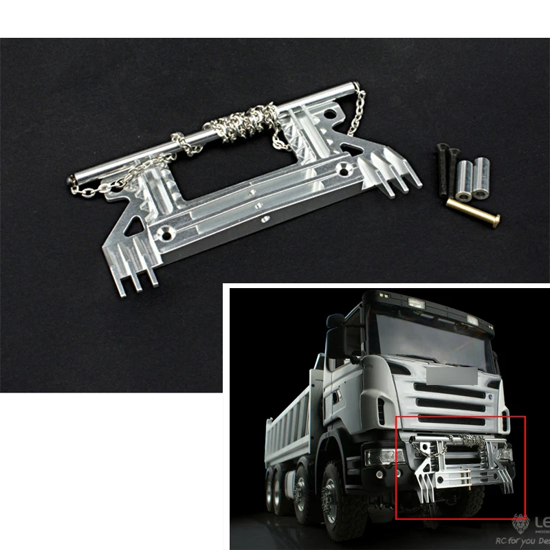 

LESU Metal Front Bumper for Remote Control Toys Tamiyay R620 R470 1/14 RC Model Tractor Truck TH02321-SMT3