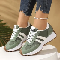 Spring Thick Bottom Women Sneakers 2025 Summer Casual Patchwork Leather Sneakers Women Outdoor Casual Comfortable Shoes Ladies 3