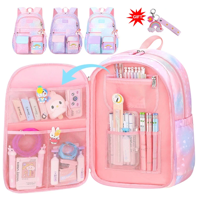 

Cute Girls School Bags Children Primary School Backpack Satchel Kids Book Bag Princess Schoolbag Mochila Infantil 2 Szies