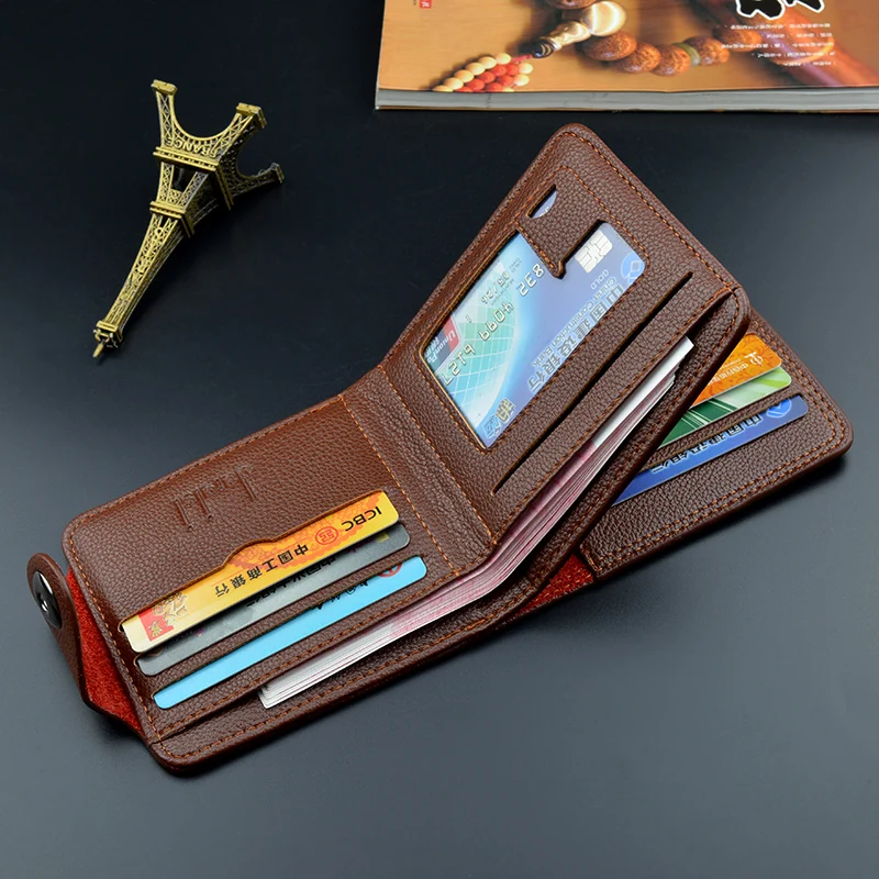 Vintage Men's Leather Wallet，new Hasp Small Coin Pocket Purse Card  Holder，large Capacity Male Wallets Money Bag Clutch classic