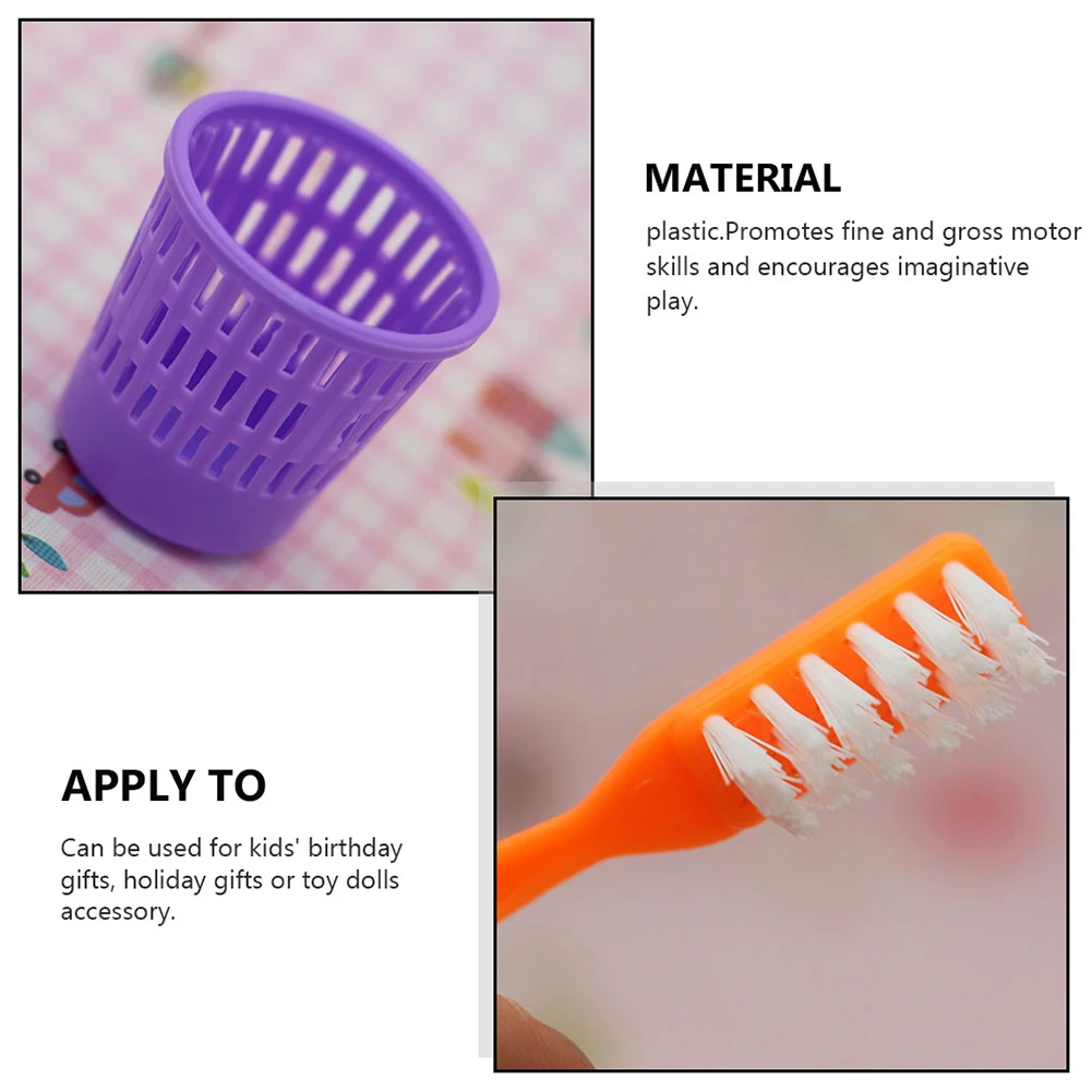 9pcs Kitchen Home Cleaning Tools Educational Toys Broom Brush Toys Home Decoration House Cleaner for Kids Children