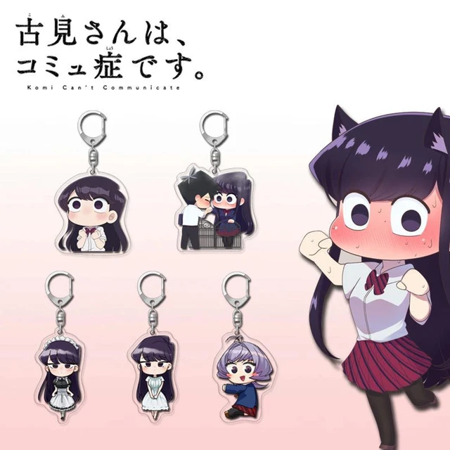 Anime Keychain Komi Can't Communicate Komi Shoko Keyring Hanging Accessories