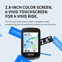 Ordinateur de vélo GPS GEOID CC700 Pro avec écran tactile de 2,8 pouces, compteur de vitesse, navigation mondiale, odomètre pour Strava 2
