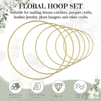 1 Piece Gold Crafts Metal Rings Wire Decoration For Diy Dream Catcher Wind Chimes Wreath Wrapping Technique Floral Art 30cm 1