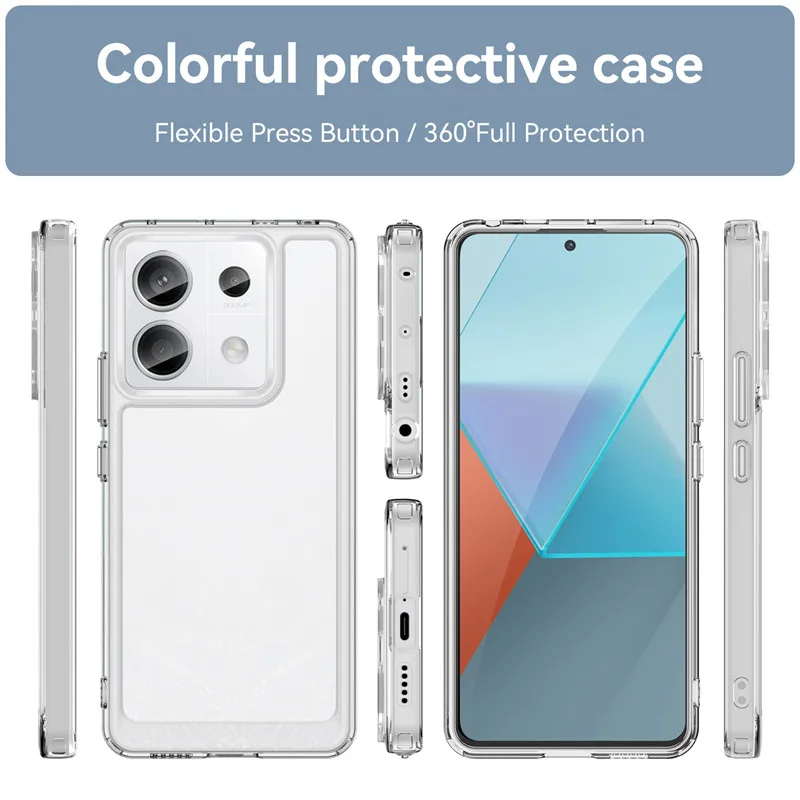 Köp Silicone Case for Xiaomi Redmi Note 13 Pro Plus Case Cover Redmi Note 13  Pro Plus Transparent Colour Clear shockproof cover