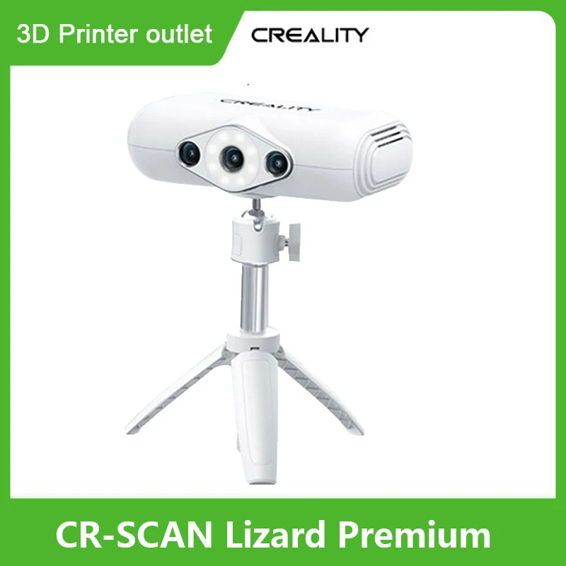 Creality CR-SCAN 도마뱀 프리미엄 휴대용 3D 스캐너, 검정색 물체 스캔, 스틱 프리 스캔, 모든 3D 프린트, 0.05mm 정확도 스캔