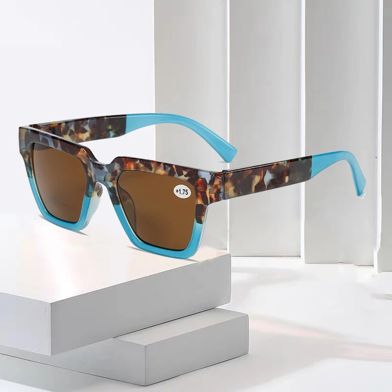 Europe&America Sun Reading Glasses For Men&Women Shade Sunglasses Presbyopic Square Eyeglasses 0 +1.0+1.5+2.0+2.5+3.0+3.5+4.0 2