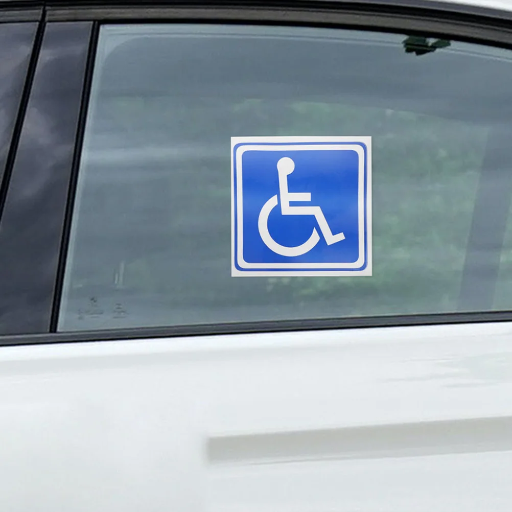 

6 Sheets Disabled Signage Wheelchair Decals Handicapped Tag Sticker Stickers for Cars Parking Adhesive Window To The Right
