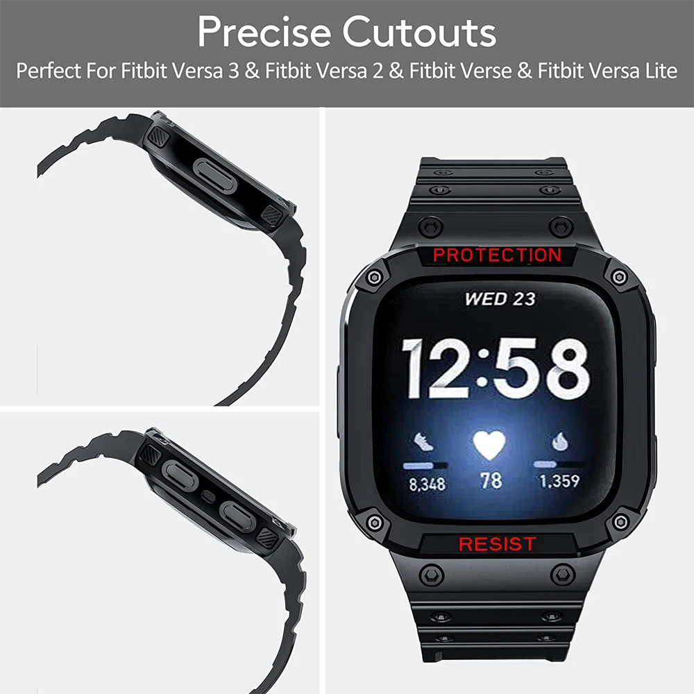 Fitbit Versa 2/ Versa 3/Fitbit Sense  YAYUU Ʈ, ̽ , Fitbit Versa/Versa lite ߰ TPU ȣ 