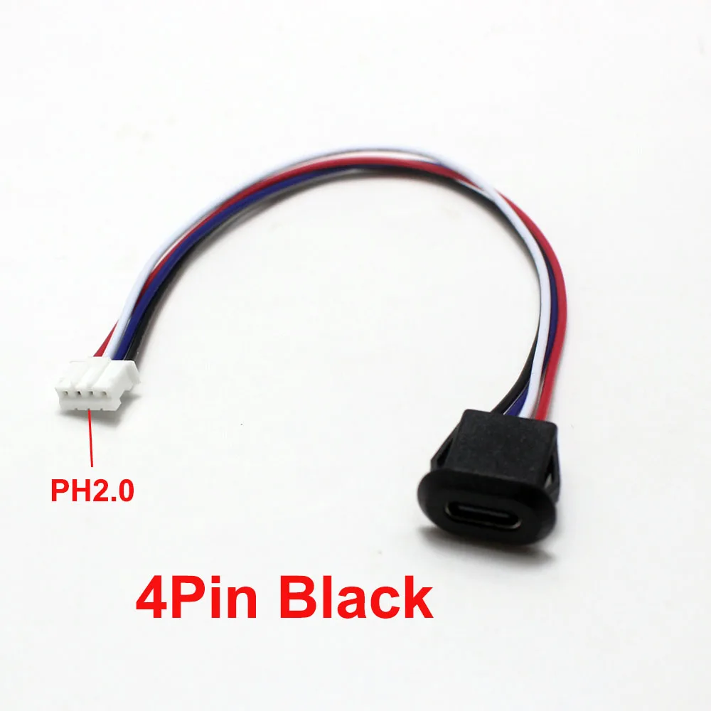 2/4/6P USB-C Connector Type-C Jack Female With card buckle High Current Fast Charging Jack Port USB-C Charger Plug Socket