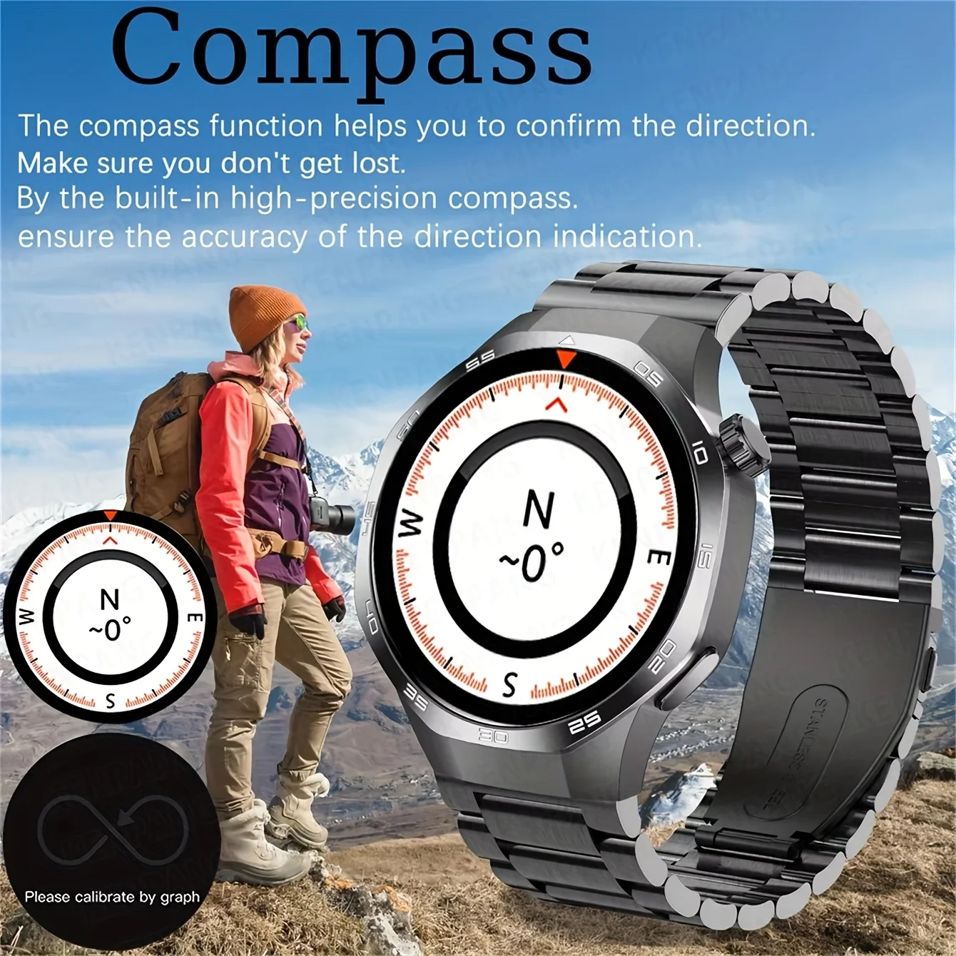 For Huawei WATCH Smart Watch Men's Watch AMOLED HD
