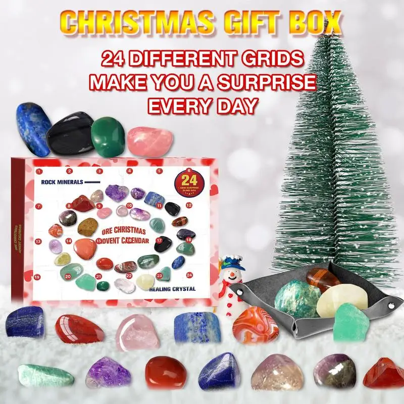 

Kids Advent Calendar With Rocks Minerals Gemstones Complete Rock Collection xmas Countdown Calendar For Geology Enthusiasts