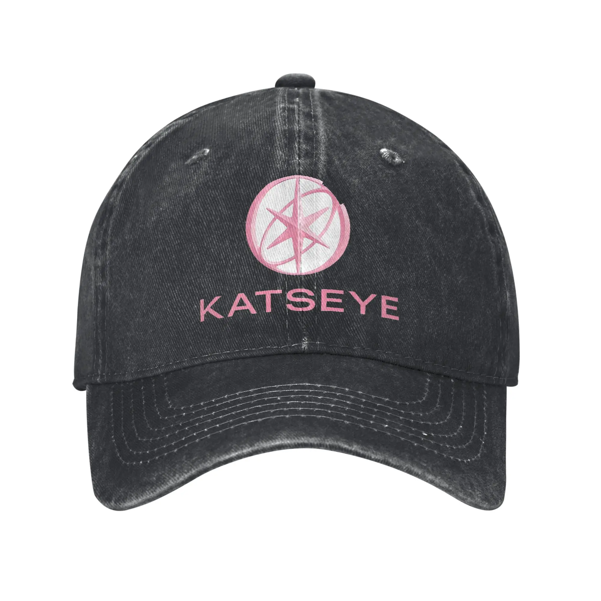 KATEYE Kpop Group Washed Denim Cap, lässige Baseballkappen, verstellbare Mütze, Sommer-Unisex-Baseballmützen