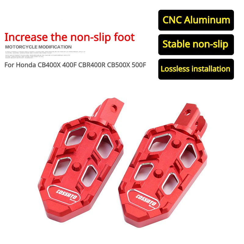 

CNC Motorcycle Front Rear Foot Rests FootpegsExtender Pedal for Honda CB400X 400F CBR400R CB500X 500F CB CBR 400 500 X F