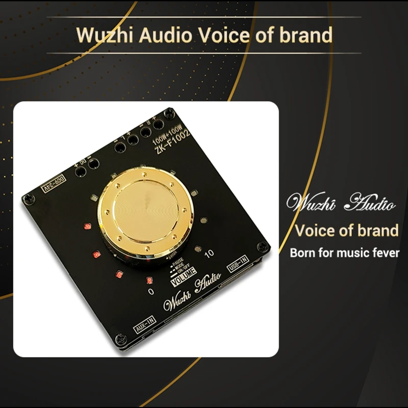 

Amplifier Board Digital Power Amplifier BT 5.1 Dual Channel AMP AUX/USB/Flash