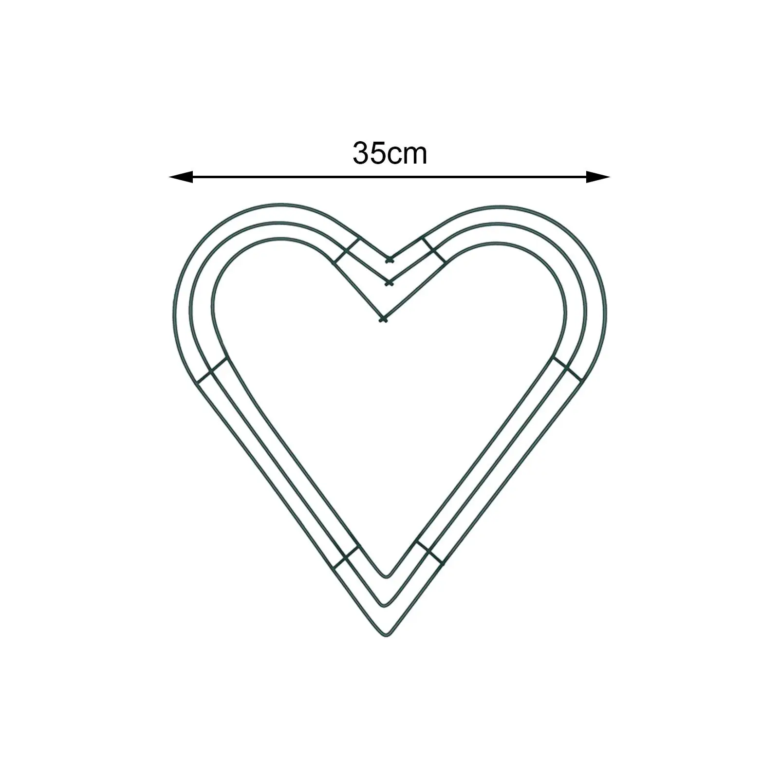 12 Anelli In Ferro Per Ghirlande Garneck | Forma Di Cuore Multimisura | Per Macramè, Acchiappasogni E Decorazioni Fai Da Te - 3