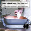 Electric Skillet with Glass Lid,Nonstick Scratch Resistant Ceramic Pan,Extra Deep with Removable Temperature Probe,12"x12",1400W 4