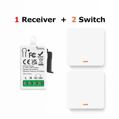 433MHz Smart Light Switch AC 110V 220V Receiver and 1/2/3Gang 86 Wireless Push Button Switch Transmit 50m for Home Improvement - Image 9