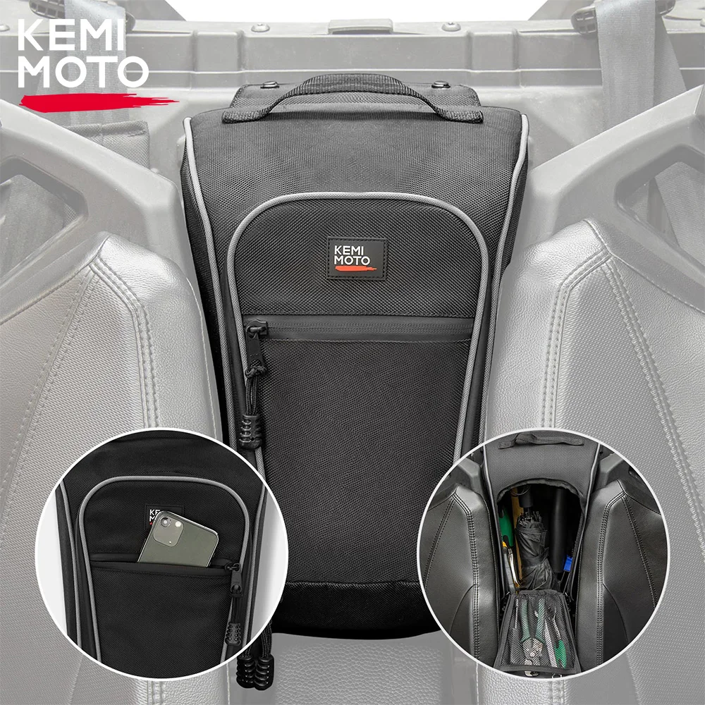 

KEMIMOTO UTV Seat Center Storage Tool Bag Compatible with Polaris RZR PRO XP XP4 2020 2021 2022 2023 1680D Black Wear Resistant
