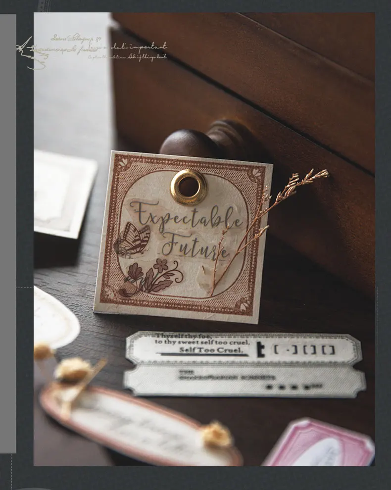 Yoofun Vintage Boarder Holzstempel Tagebuch Vintage Scrapbooking Holz Siegel Kunst Dekoration Karte Handwerk Herstellung Retro Briefpapier – Detail 9