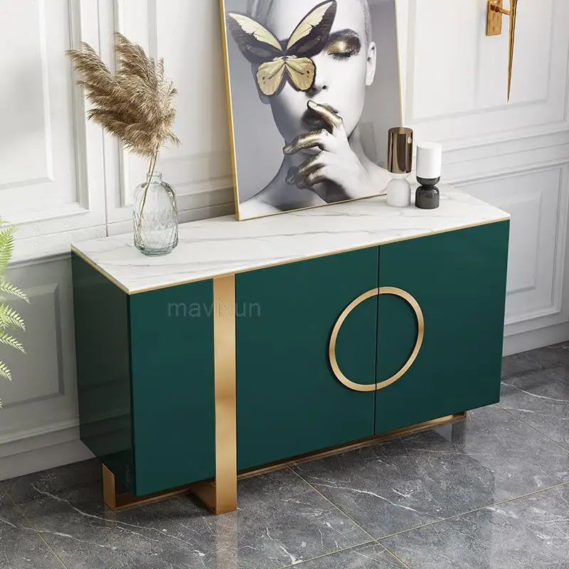 Modern Minimalist Sideboard Kitchen Cabinet Furniture Entrance Hall Display Cabinet Showcases Living Room Slate Entrance