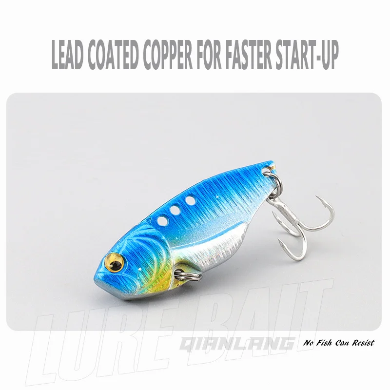 1PCS VIB Fishing Lure 22g 34g Metal Jig Sinking Big Blade Long Cast Spinner Spoon Crankbait VIBRATION Tackle Pesca Hard Bait
