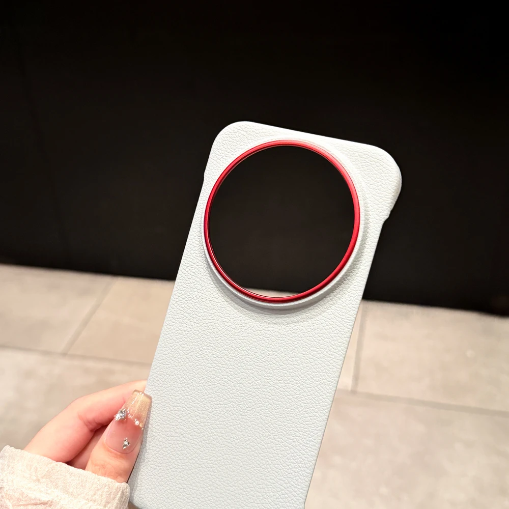 Sleek Magnetic Protective Back Cover – Hard PU, Wireless Charging-Compatible Phone Shell