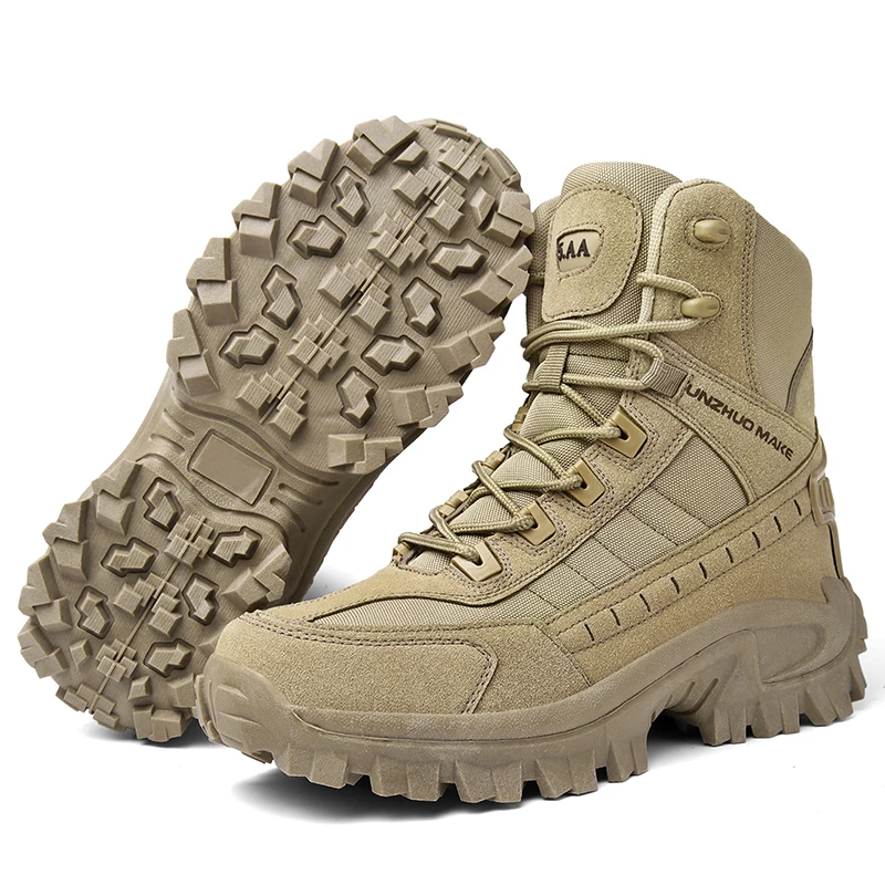 Military Man Tactical Boots 2024 Tactical Boots For Man Military Shoes Men With Side Zipper Outdoor Hunting Boots Male Hot Sale