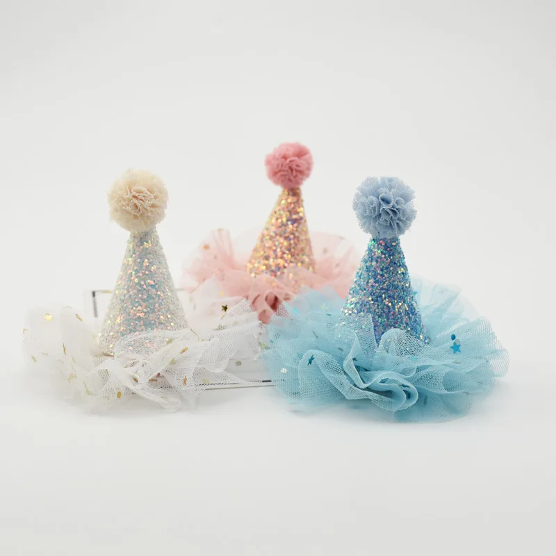 Birthday Crown Birthday Headband Set Unicorn Headband Rabbit Headband 1Pcs Crown Princess Cute Girl Hairpin Headbands Lace Shining Star Headwear Hair Accessories For Kids Birthday Party Hat Decor
