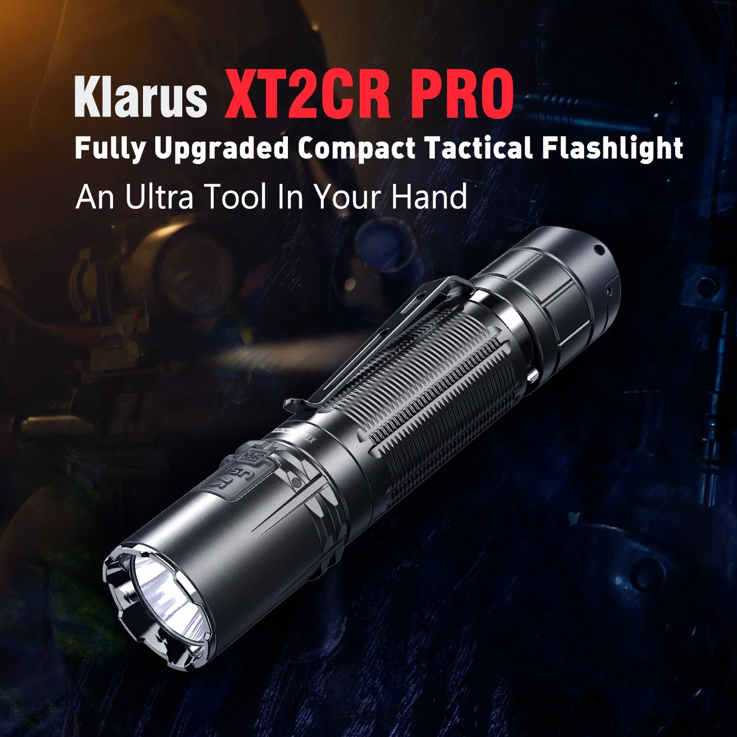 Klarus XT2CR 懐中電灯 クリップ付き Amazon.com: klarus XT2CR Pro Tactical Flashlight, 2100