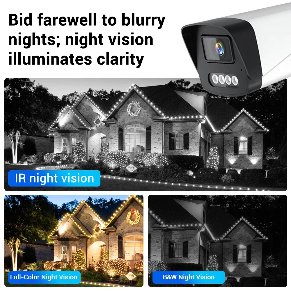 Outdoor POE IPC Security Camera Bullet CCTV Color Night Vision Security Camera Two Way Audio Auto Tracking Intelligent Detection 4