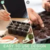 Planting Ruler Set Seeding Garden Template Spacer Tool With Plant Dibber Wooden Spacing Template Garden Ruler Gardening Tool For 4