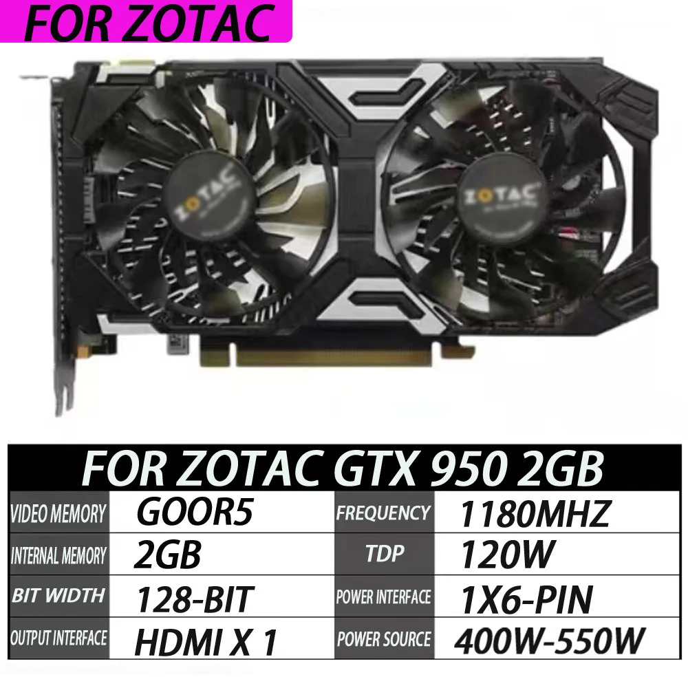 

Снимите видеокарту компьютера независимо 98% Новинка/для ZOTAC GTX 950 2 Гб