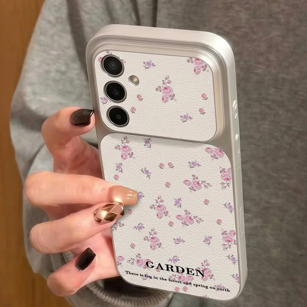 Elegant Floral Leather Phone Case Cover