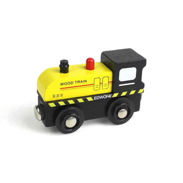 Magnetic Wooden Trolley and Vehicle Set for Kids – Educational Track Accessories and Toys