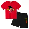 Dragon Ball T-Shirt 2pcs Set Pirate King Boys Girls Teenager Summer Short Sleeve Children Casual Tops Tee Shirt Set Kid Clothes 1