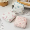 Cute Bow Women Mini Cosmetic Bag Sanitary Napkins Storage Bag Portable Tampon Holder Case Mini Makeup Lipstick Storage Bag Pouch 1