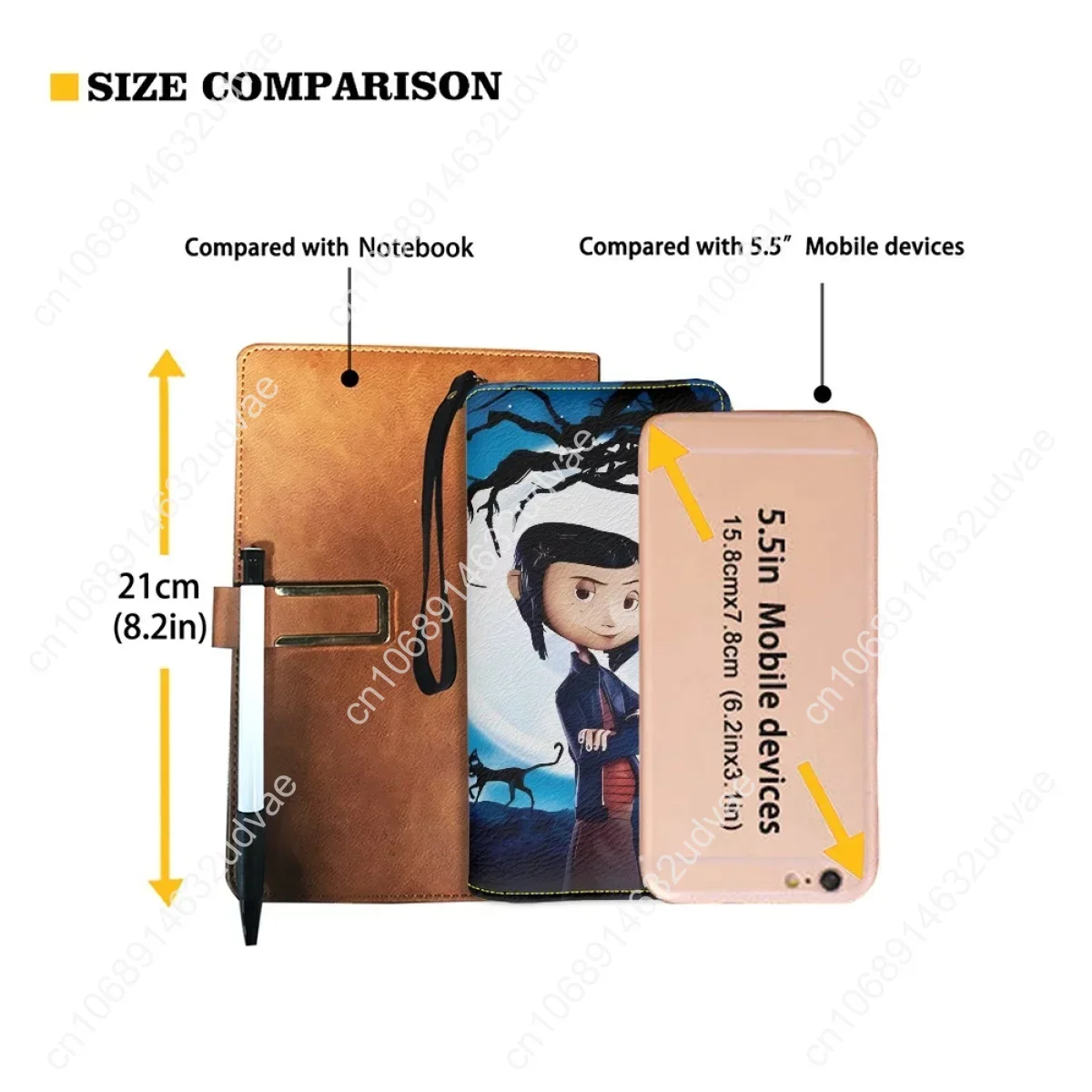 Coraline the Secret Door Print Women Wallet Elegant Party Commuter Card Holder Clutch Fashion PU Leather Clutch Bolsos De Mujer
