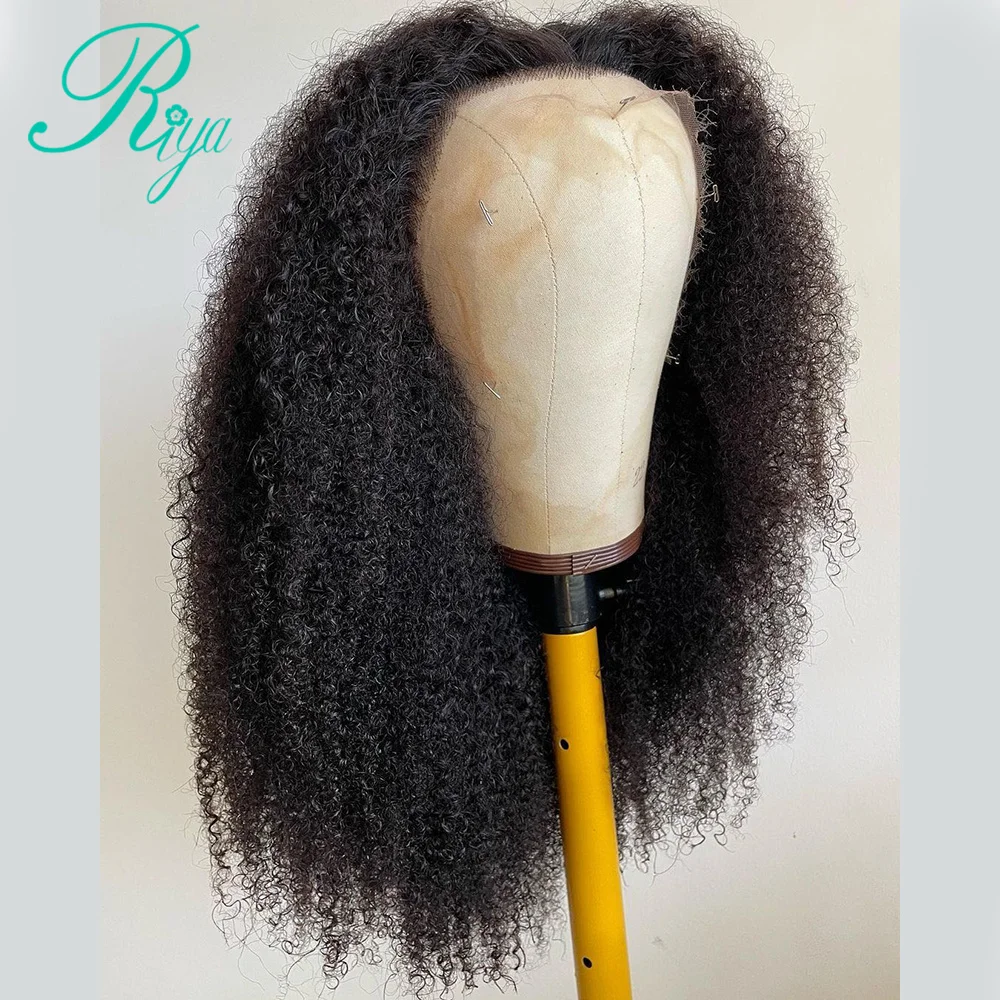 34 Inch 360 Full Lace Wig Afro Kinky Curly Brazilian Human Hair Wigs 13x4 13x6 Lace Front For Women