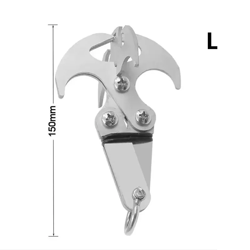 Stainless Steel Magnetic Grappling Hook Folding Climbing Claw Outdoor Activities Folding Grappling Hook