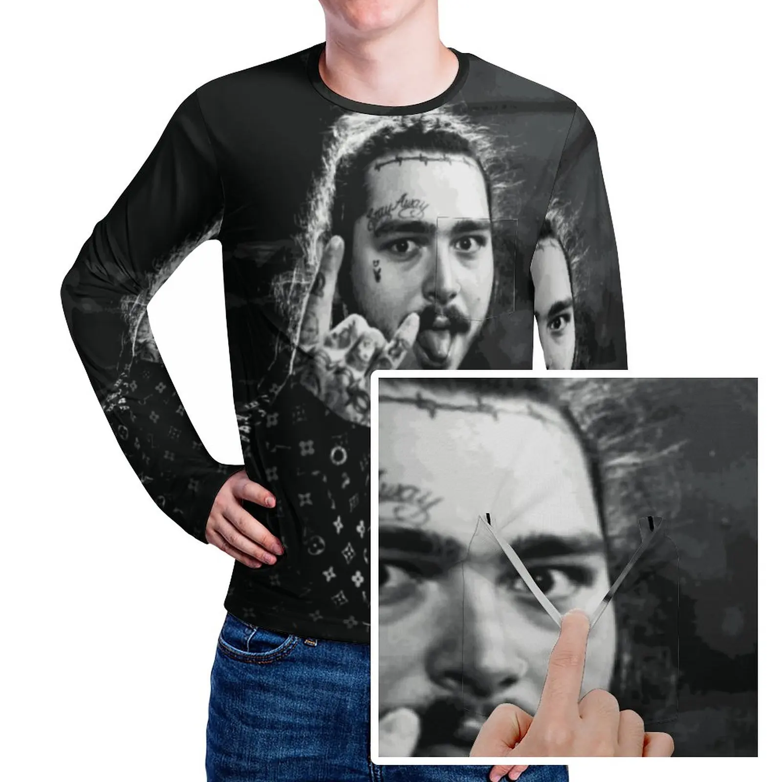 

Я вижу Post каждый день, футболка рэпера, весна, почта Малона, Love Mischievous, смешные футболки, мужские ретро футболки с рисунком